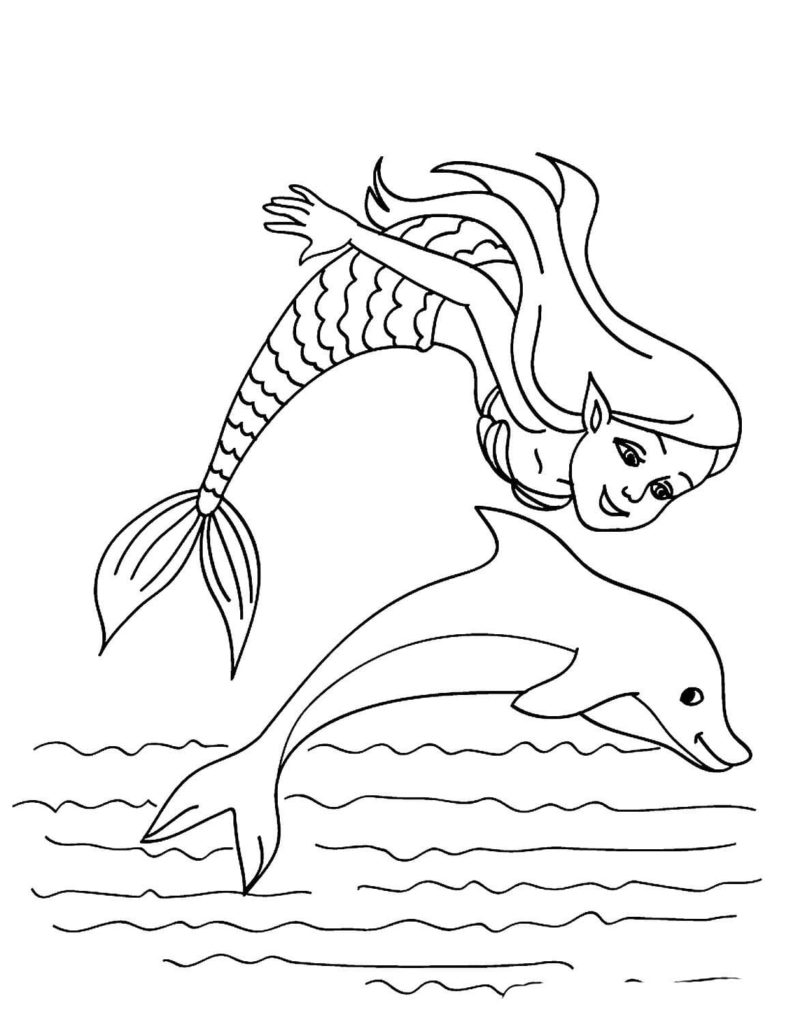 Disegni di Sirena da colorare. 120 Immagini da Stampare