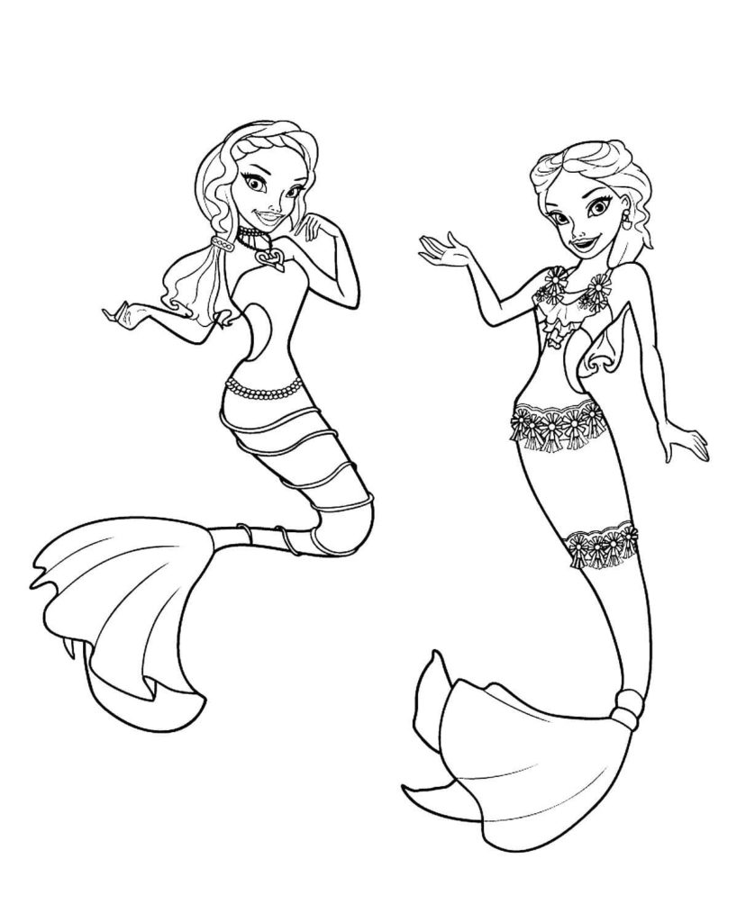 Mermaid Coloring Pages. 120 Images to Print