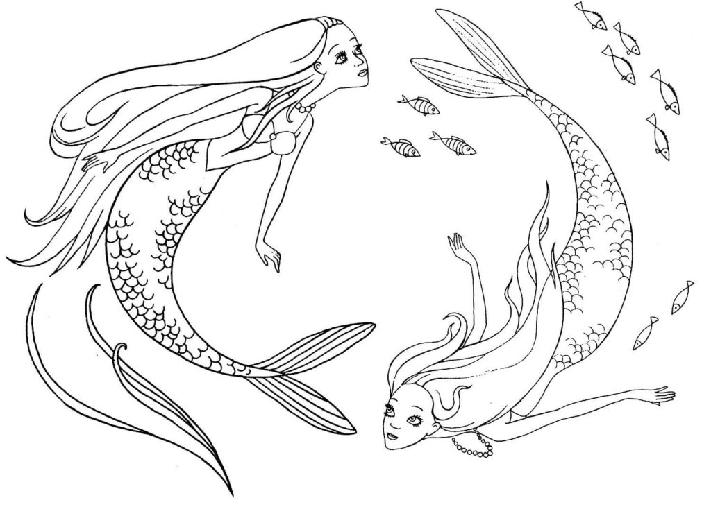 Mermaid Coloring Pages. 120 Images to Print