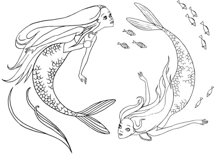 Coloriages Sirène. 120 Images à imprimer | WONDER DAY — Coloriages pour