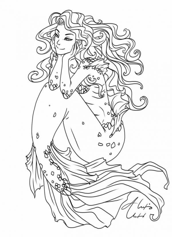 77 Collections Anime Mermaid Coloring Pages  Latest HD