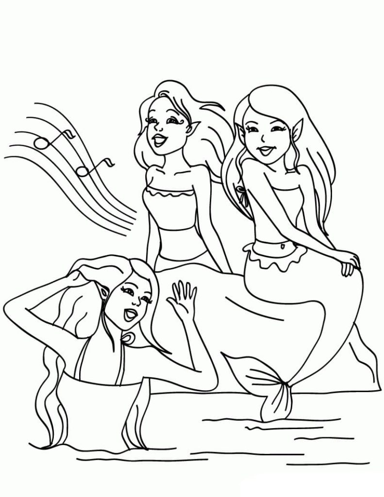 Mermaid Coloring Pages. 120 Images to Print