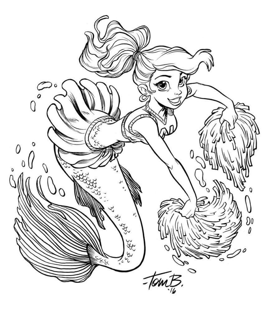 Mermaid Coloring Pages. 120 Images to Print