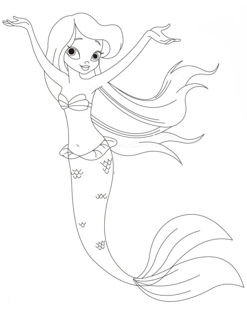 Mermaid Coloring Pages. 120 Images to Print | WONDER DAY