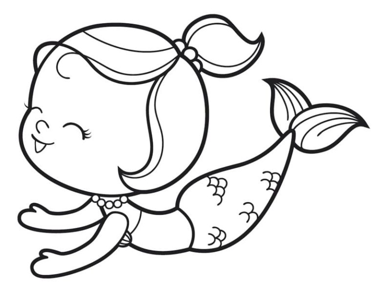 Mermaid Coloring Pages. 120 Images to Print | WONDER DAY