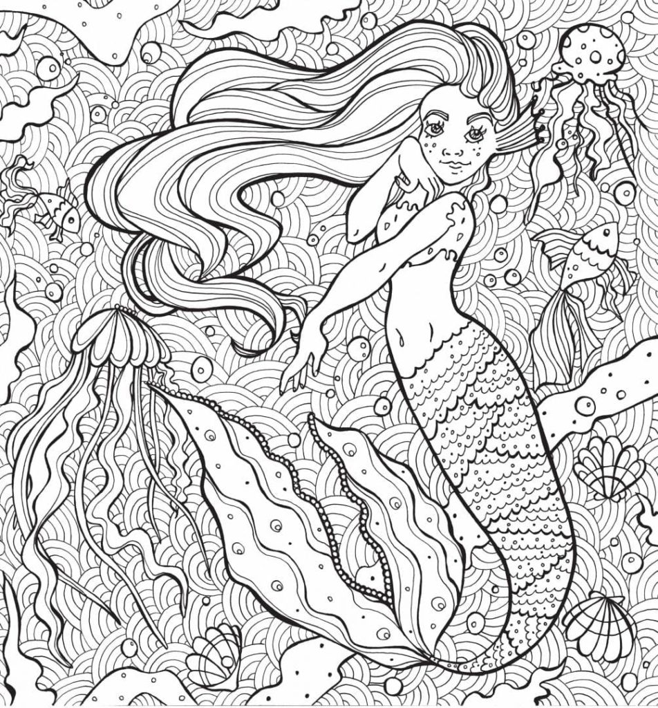 Coloriages Sirène. 120 Images à imprimer