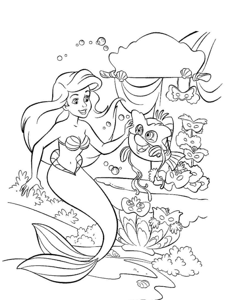 Coloriages Sirène. 120 Images à imprimer