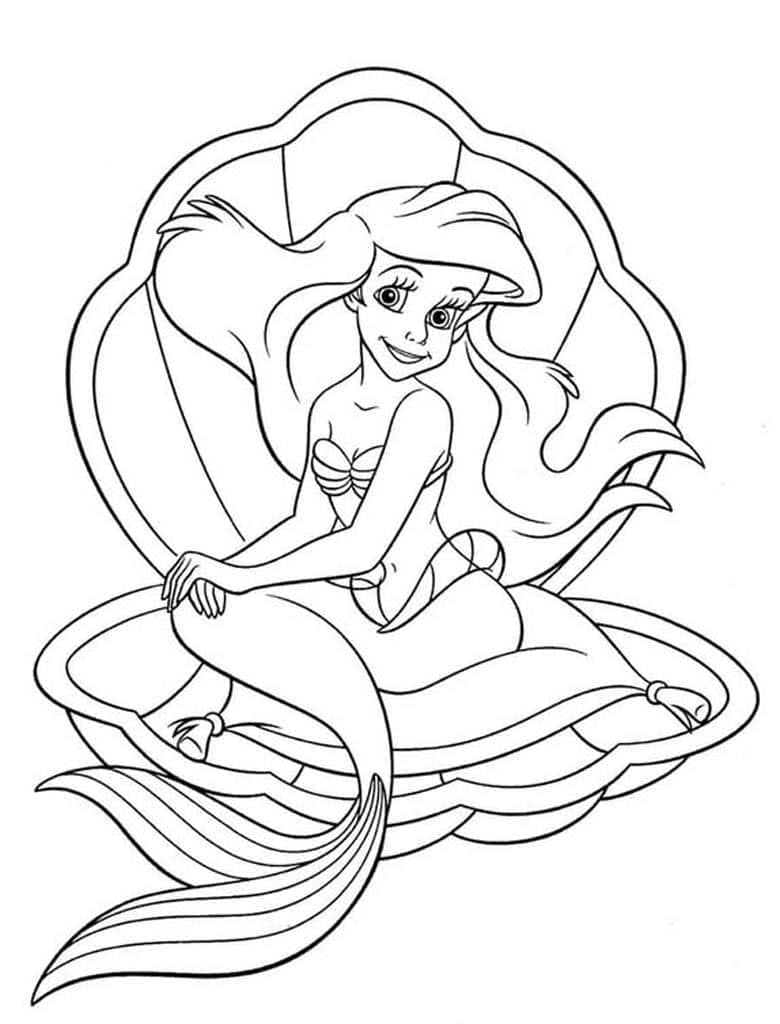 Mermaid Coloring Pages. 120 Images to Print | WONDER DAY