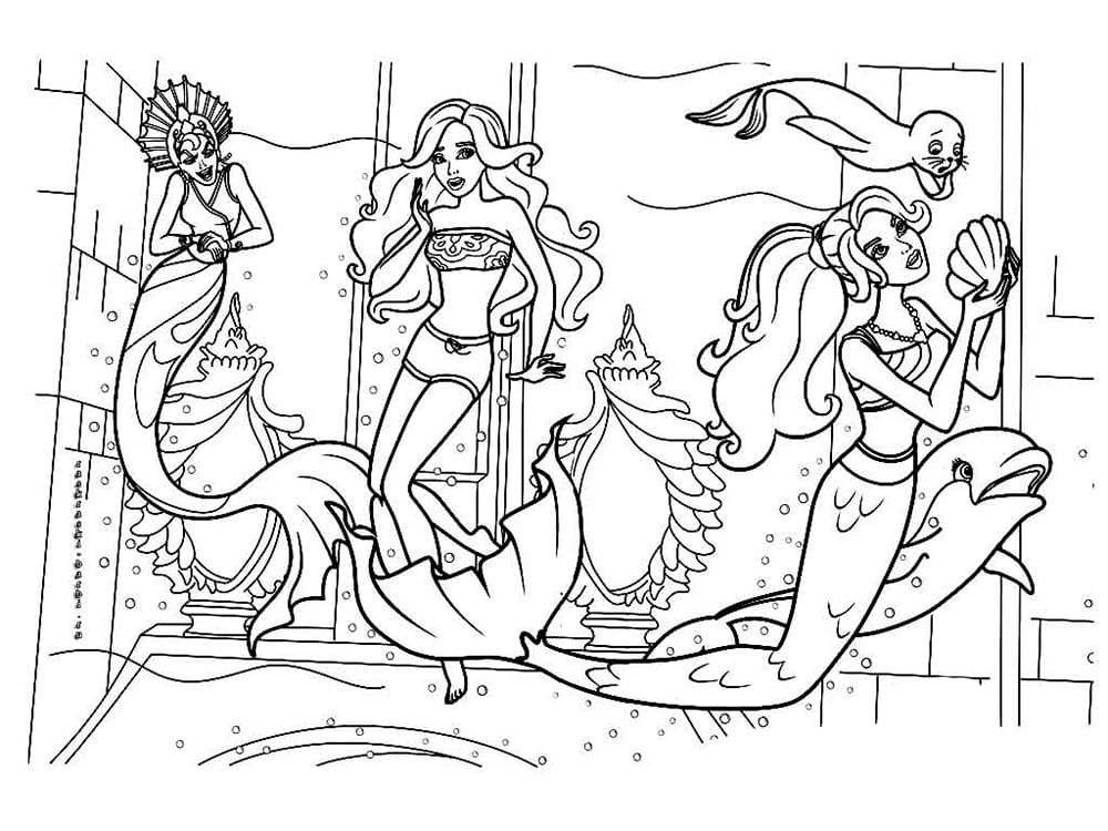 Mermaid Coloring Pages. 120 Images to Print | WONDER DAY