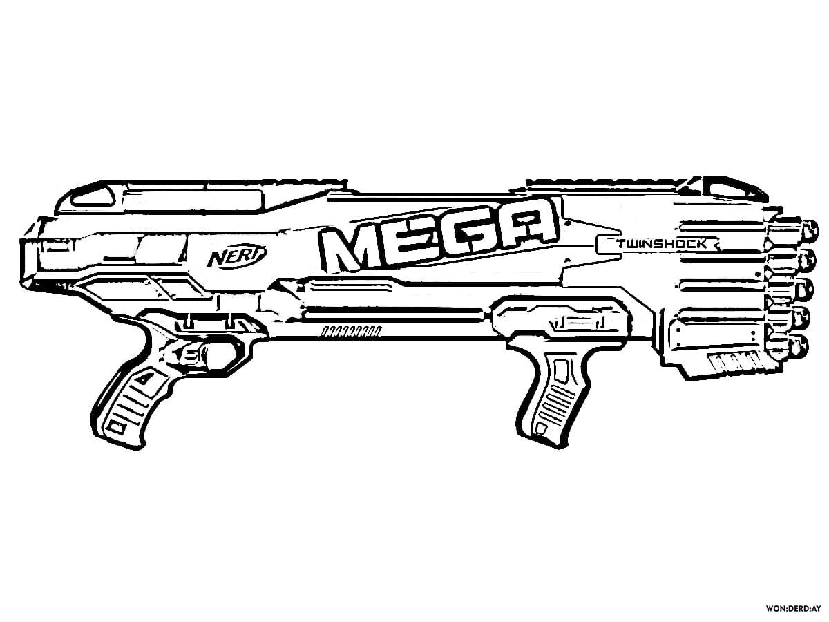 Coloring page Nerf Blasters NERF Logo