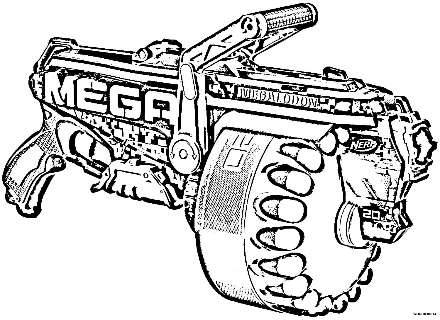 Nerf Guns coloring pages. Print for free   WONDER DAY — Coloring ...