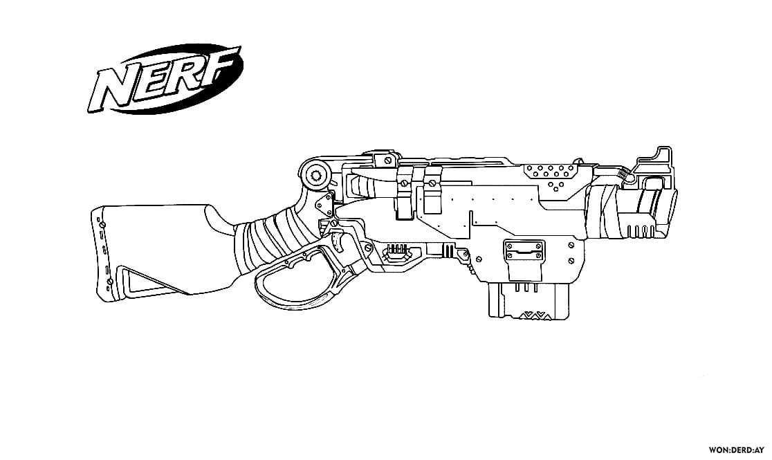 Nerf Guns Coloring Pages Print For Free Wonder Day - nerf blaster roblox