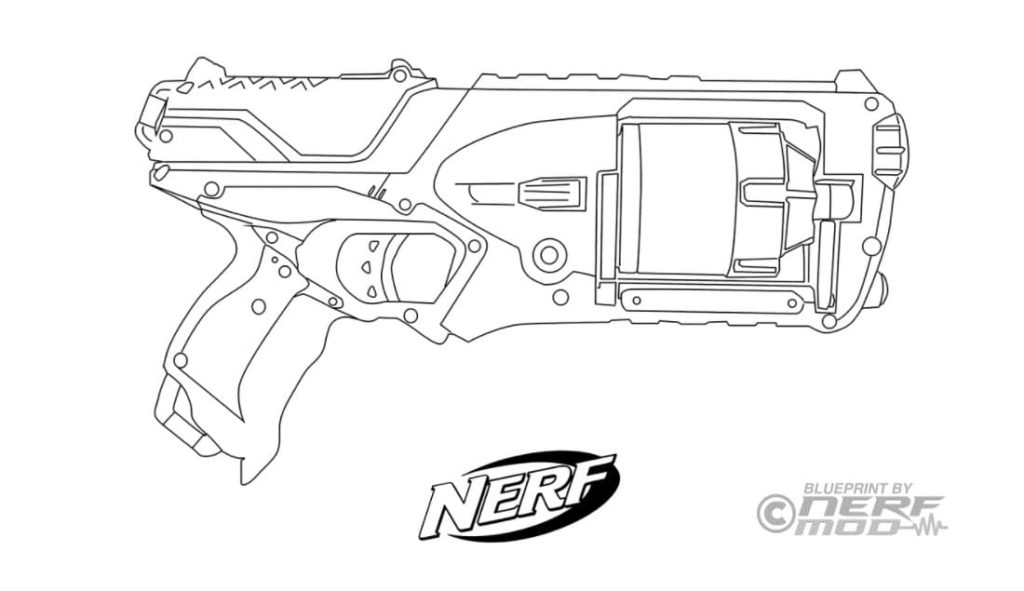Ausmalbilder Nerf Blaster