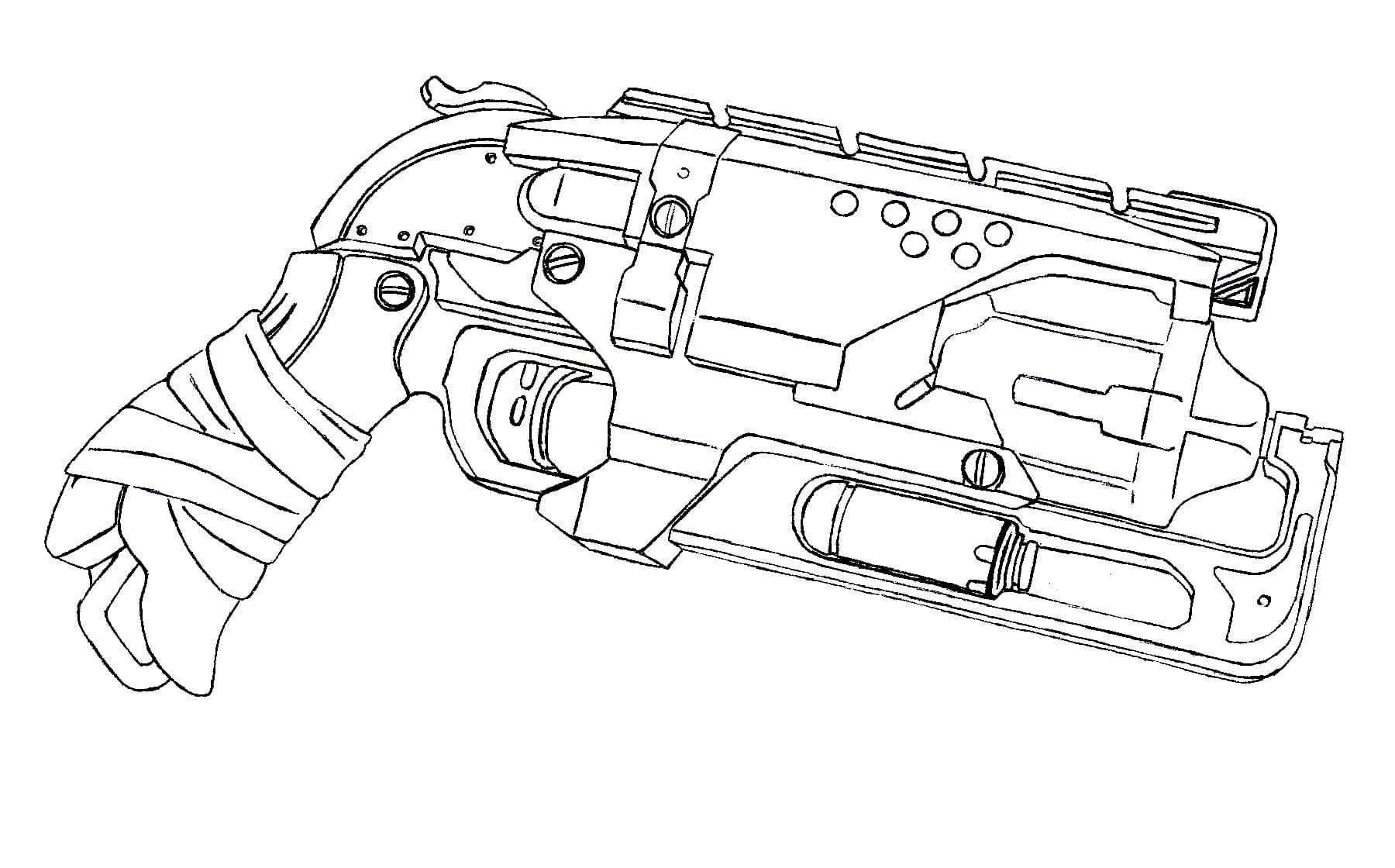 nerf gun coloring pages