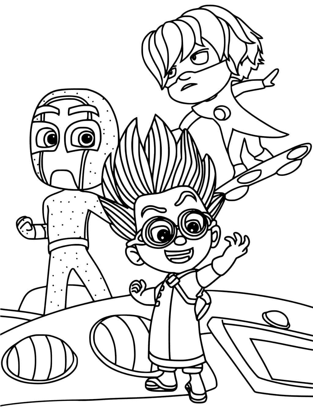 PJ Masks coloring pages. Print for free   WONDER DAY — Coloring ...
