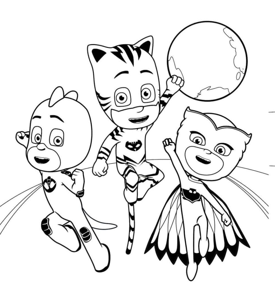 Dibujos de PJ Masks para colorear. Imprime gratis