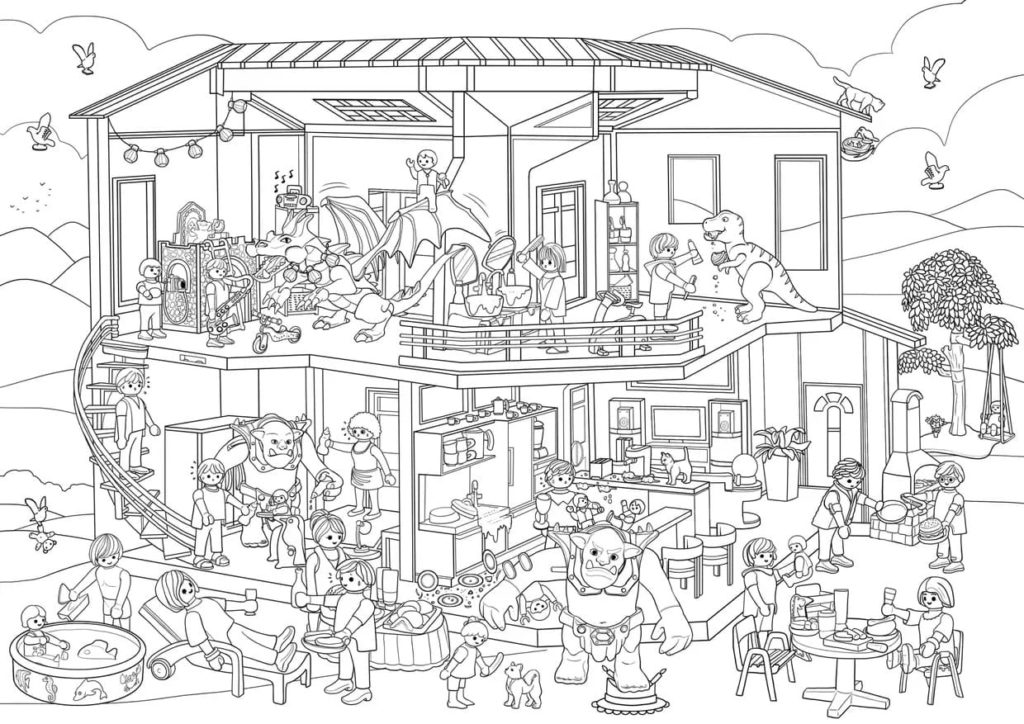 Coloriage Playmobil. 100 Images pour imprimer gratuitement