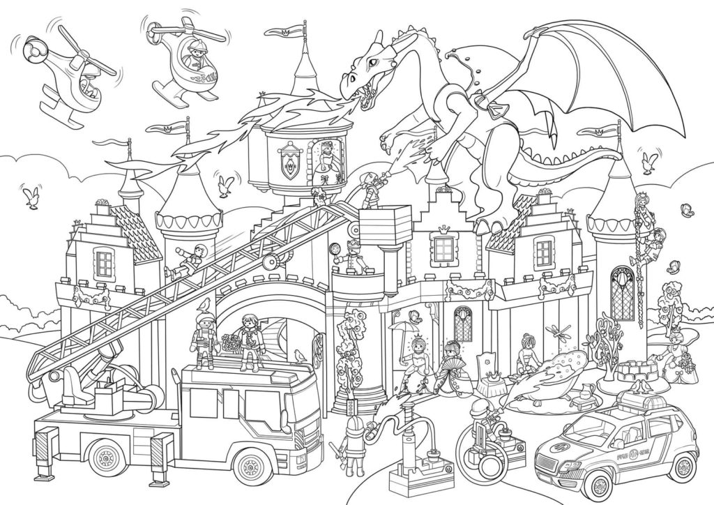 Playmobil Coloring Pages. 100 Printable Images for Free