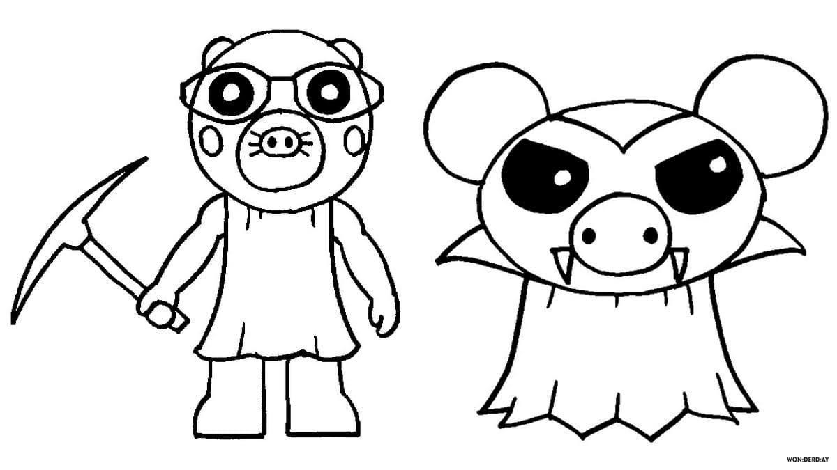 Download Piggy Roblox coloring pages | WONDER DAY