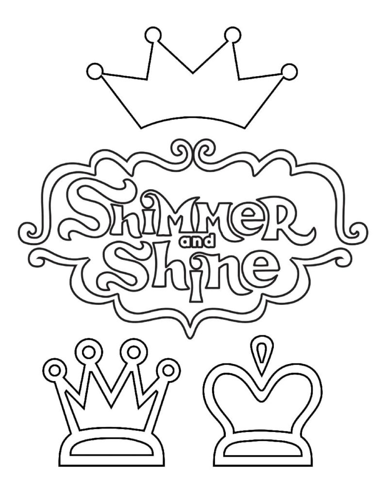 Dibujos para colorear para niños Shimmer y Shine. Imprime gratis