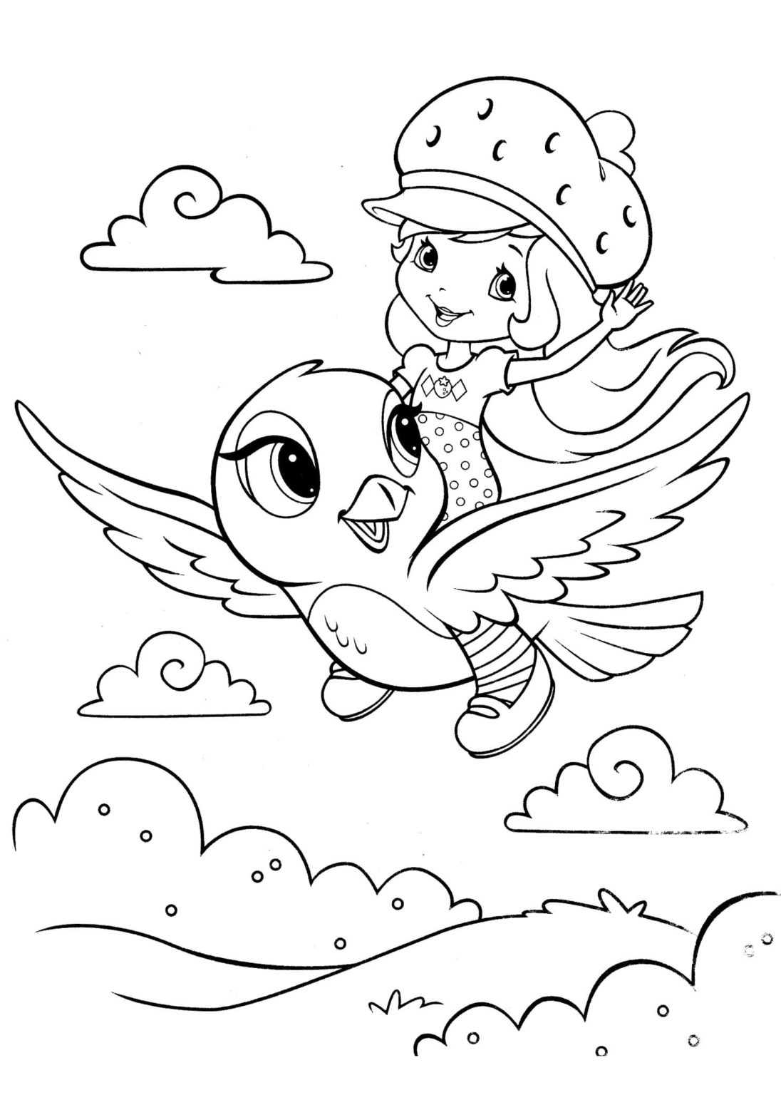 Coloring pages Strawberry Shortcake. Free printable