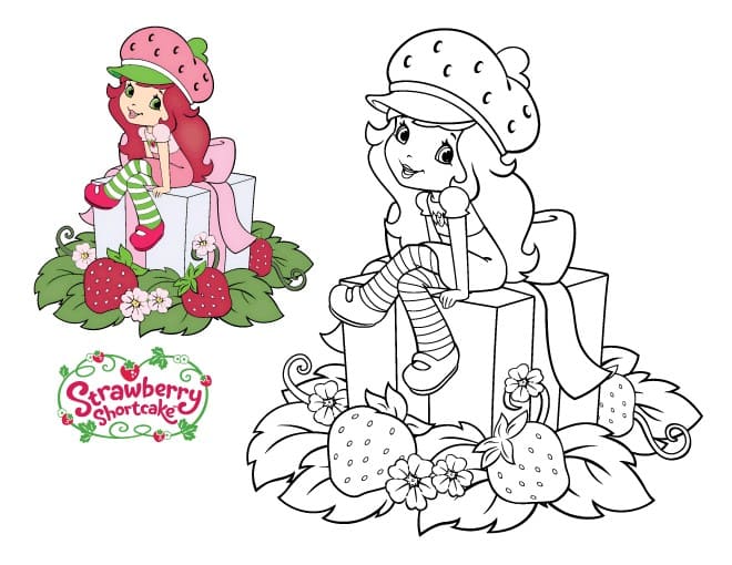 Coloriages Charlotte aux fraises. Imprimez gratuitement