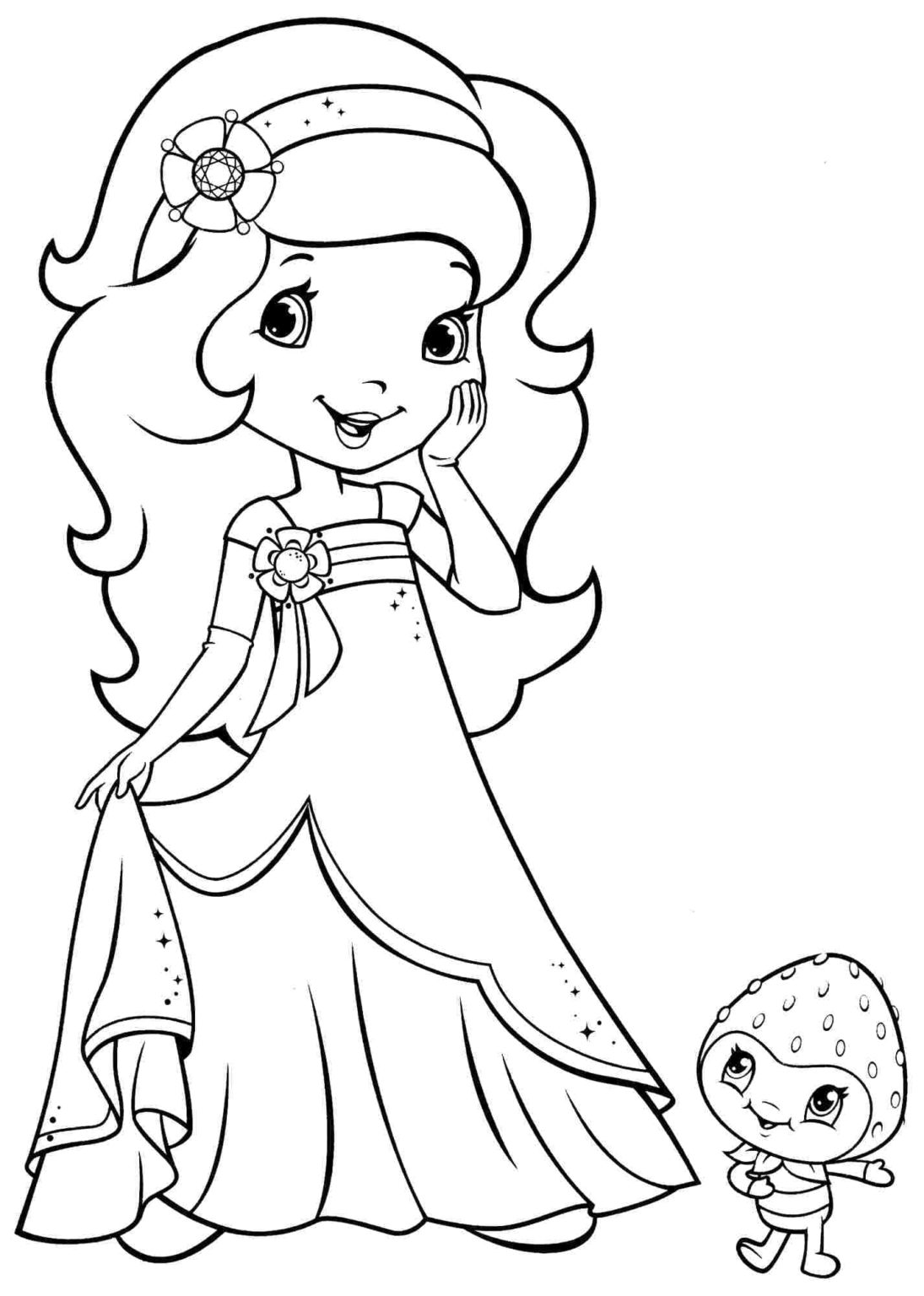 Dibujos de Rosita Fresita para colorear. Imprime gratis