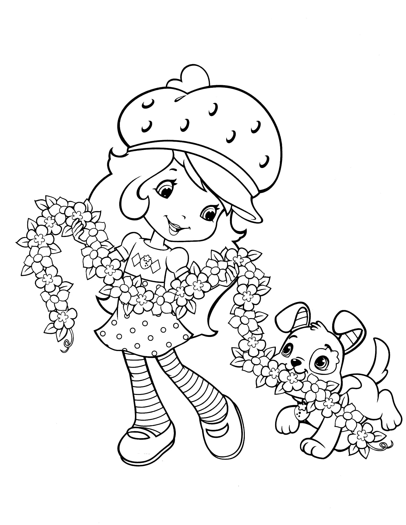 Coloring pages Strawberry Shortcake Free printable