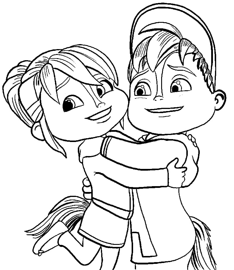 Alvin and the Chipmunks coloring pages. Print in A4