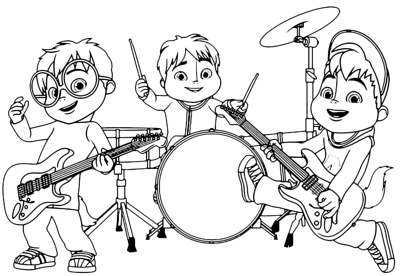 alvin-and-the-chipmunks-coloring-pages-print-in-a4