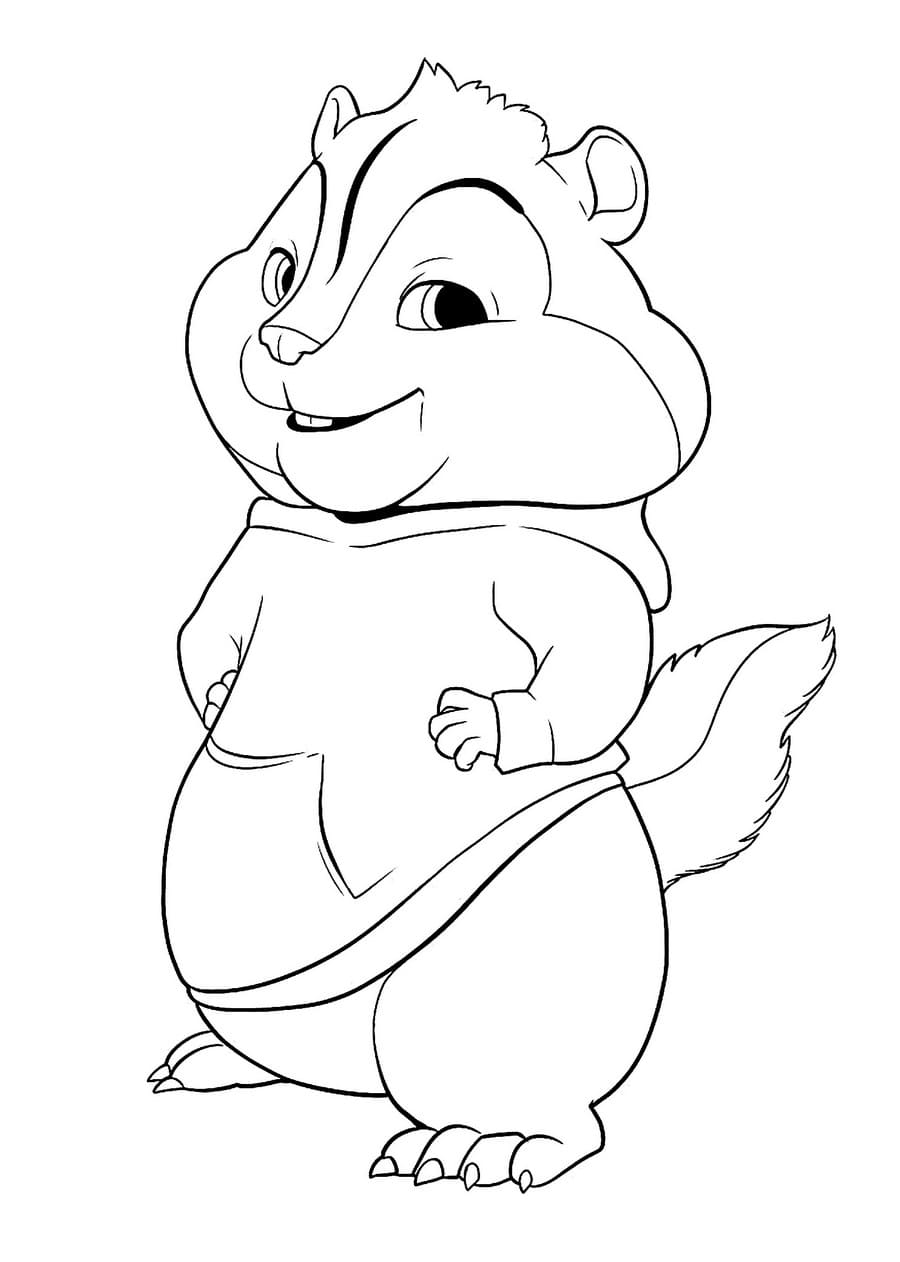 Alvin and the Chipmunks coloring pages. Print in A21