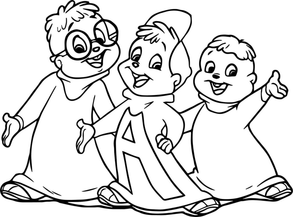 Disegni da colorare di Alvin e i Chipmunks