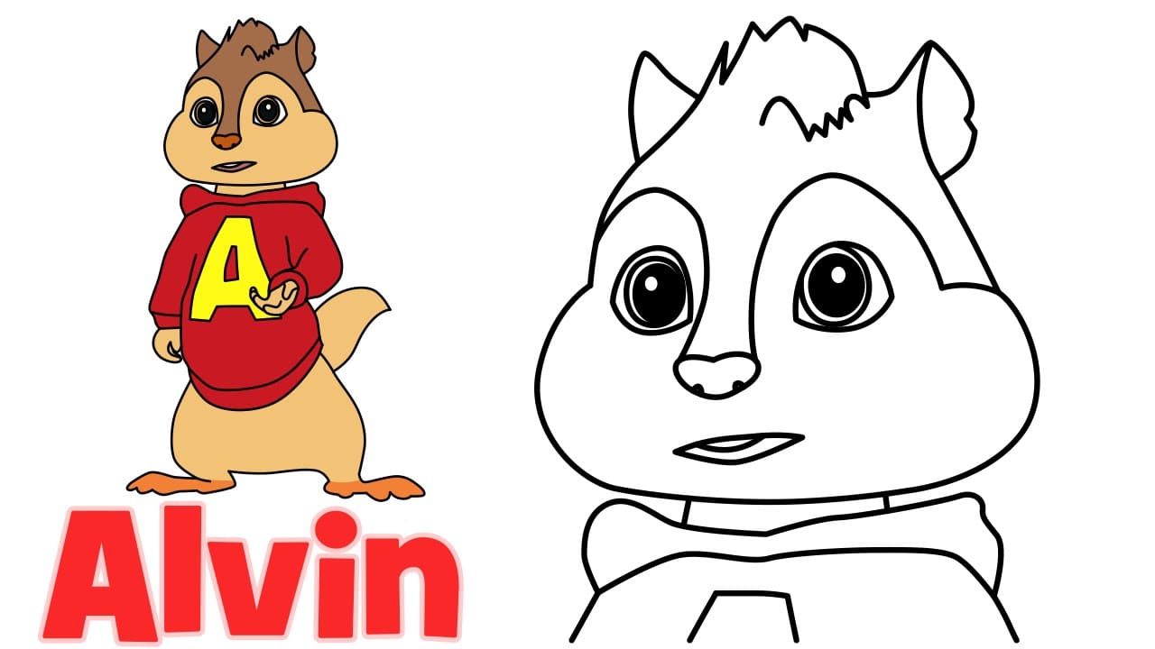 Pack para poner Caso Wardian famélico Dibujos de Alvin y las ardillas para colorear. Imprimir en A4