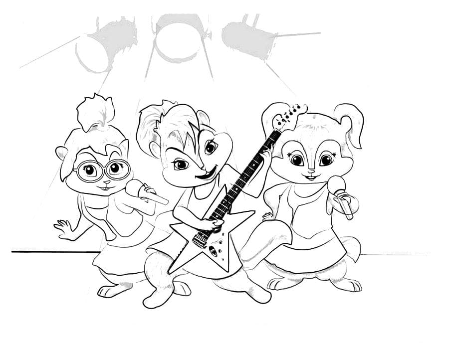 Ausmalbilder Alvin und die Chipmunks zum Drucken