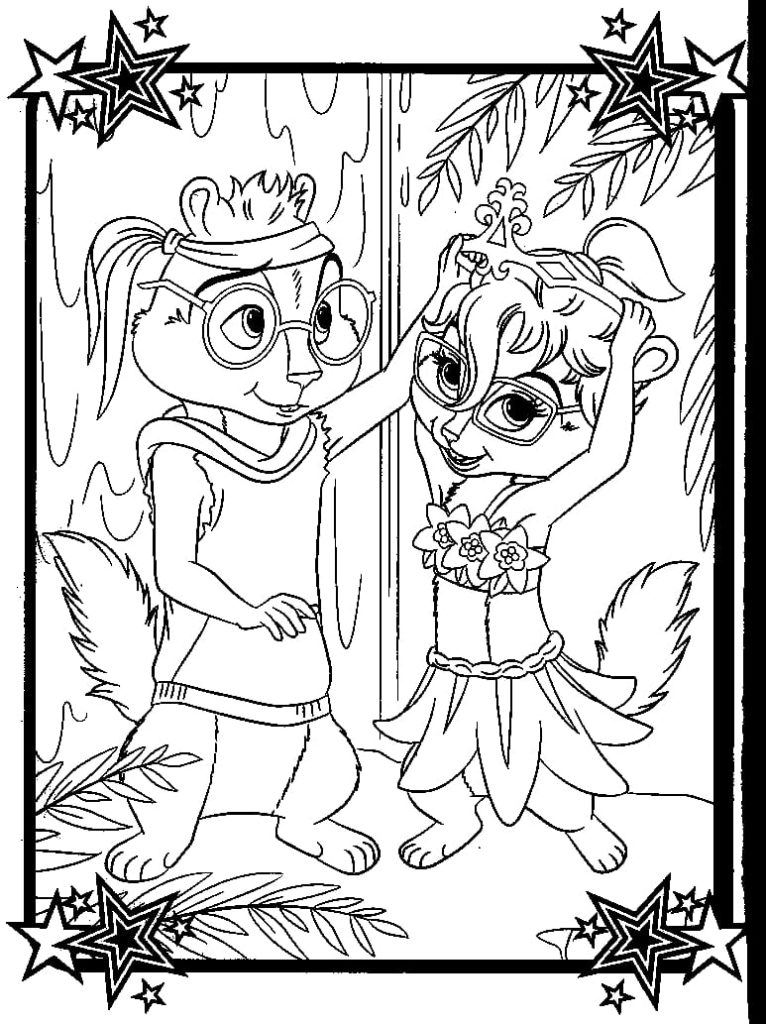 Dibujos de Alvin y las ardillas para colorear. Imprimir en A4