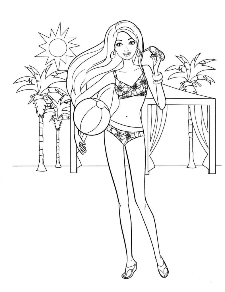 Barbie coloring pages. Print for girls   WONDER DAY — Coloring ...