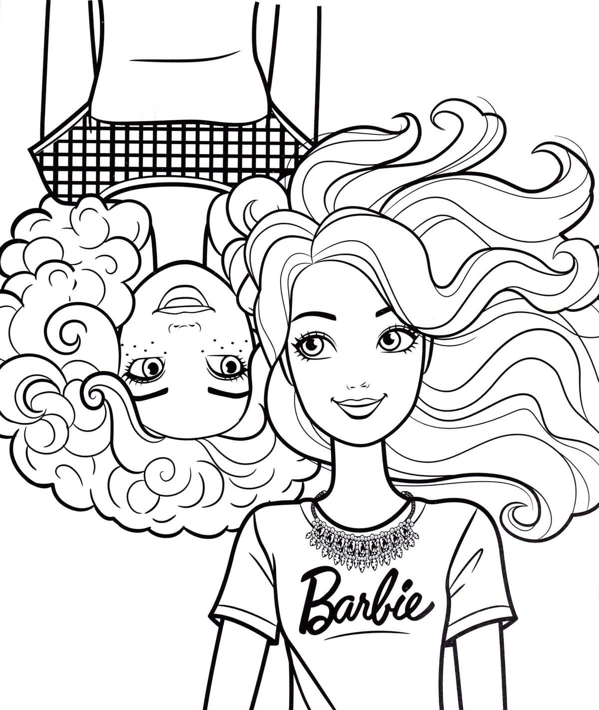 ausmalbilder barbie. kostenlos ausdrucken für mädchen