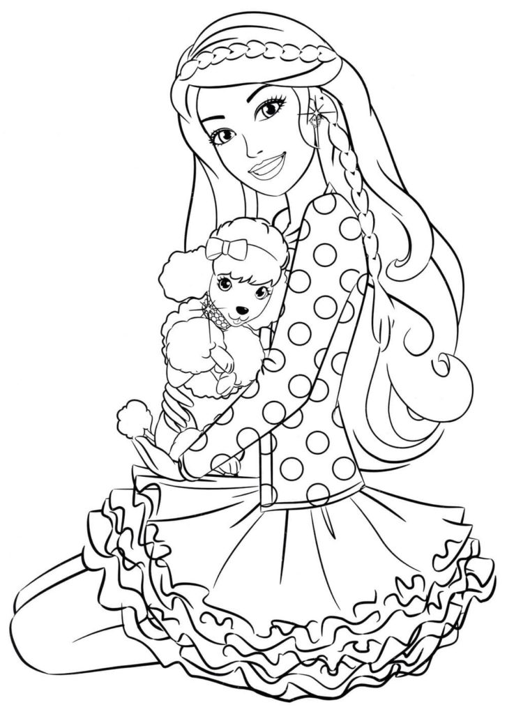 Barbie coloring pages. Print for girls