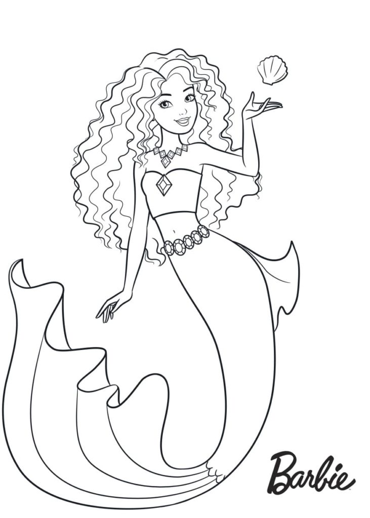 Barbie coloring pages. Print for girls