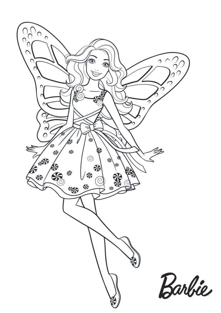 Coloriages Barbie. Coloriages gratuits pour filles (120 Images)