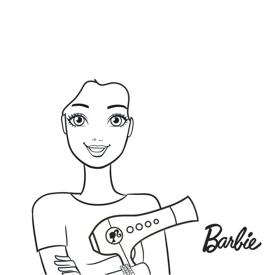 Disegni di Barbie da colorare. Stampa 120 Immagini