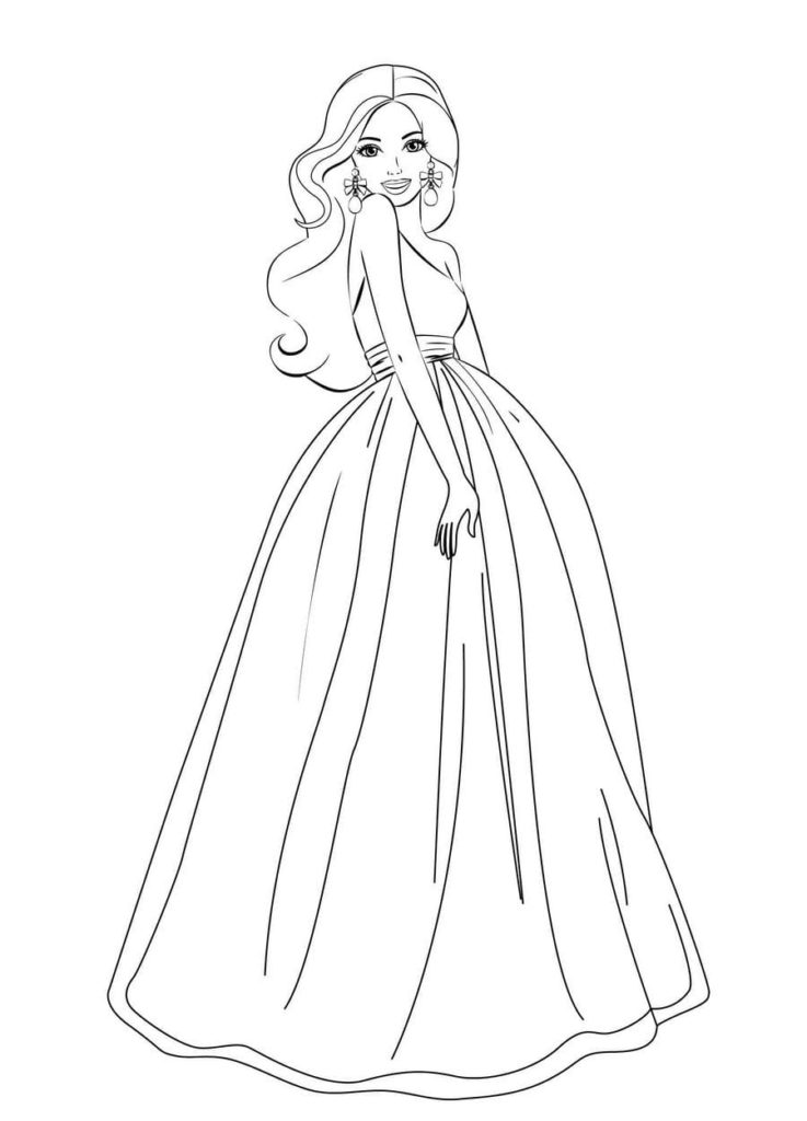 Coloriages Barbie. Coloriages gratuits pour filles (120 Images)