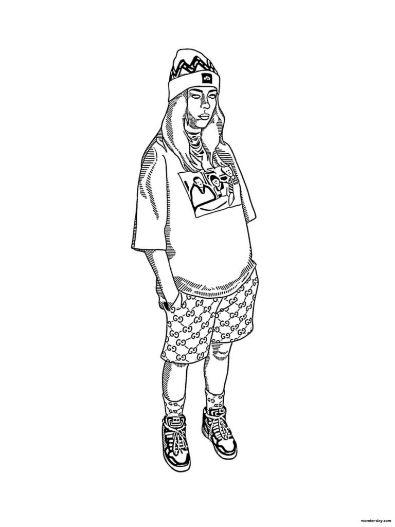 Coloring Pages Billie Eilish. Download or print for free