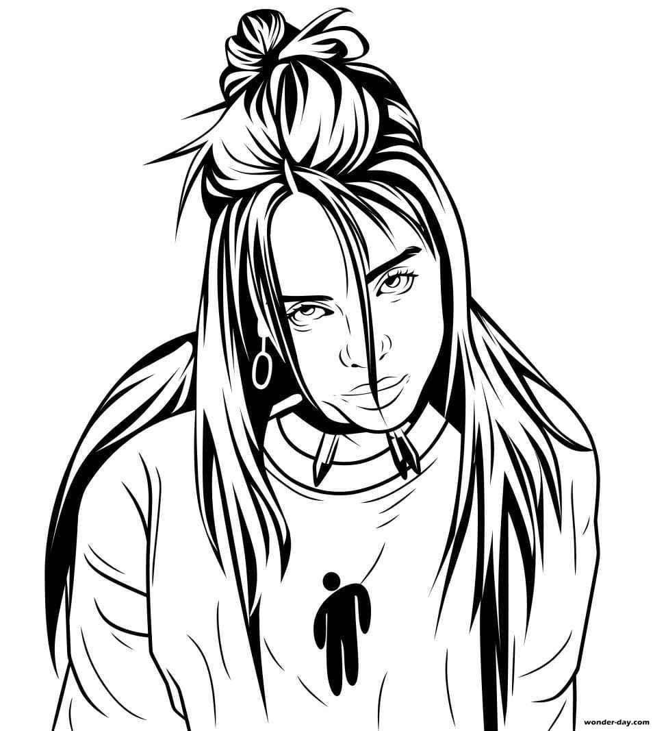 Download Coloring Pages Billie Eilish Download Or Print For Free