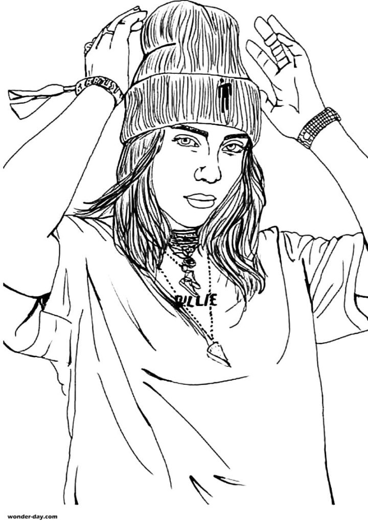 Coloring Pages Billie Eilish. Download or print for free