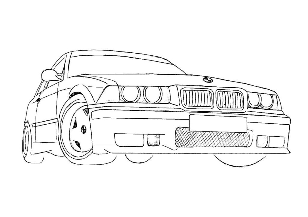 Disegni di BMW da colorare. Stampa per bambini gratuitamente