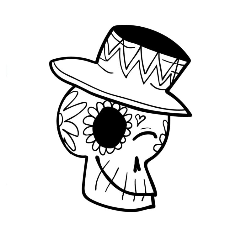 Dia De Los Muertos Coloring Pages. 100 Free Images