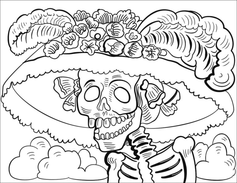 Dia De Los Muertos Coloring Pages. 100 Free Images