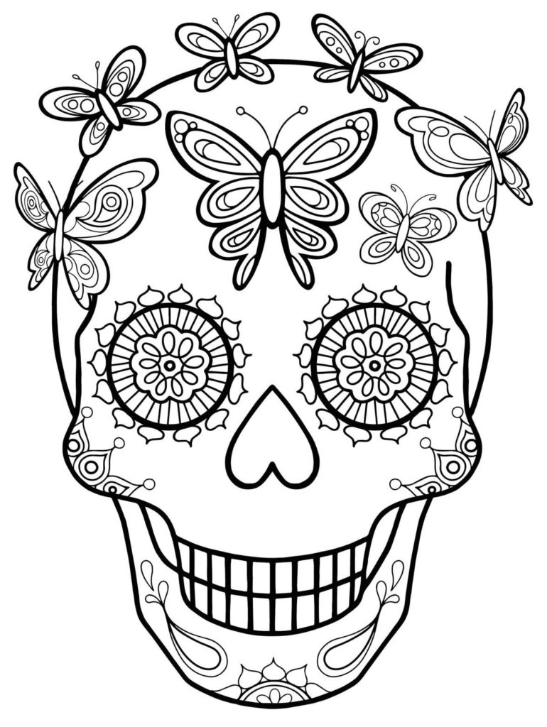 Dia De Los Muertos Clipart Printable Coloring Pages Instant Download by Crystal Domi