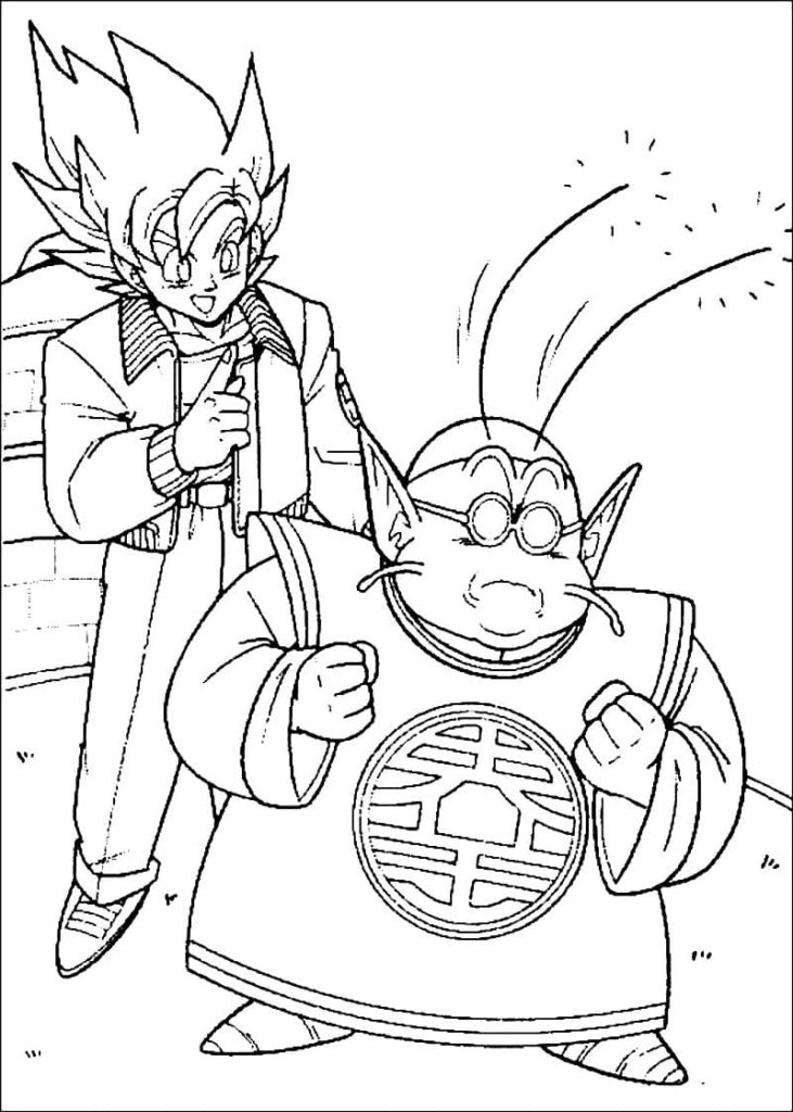  Dibujos de Dragon Ball Z para Colorear en wonder-day.com